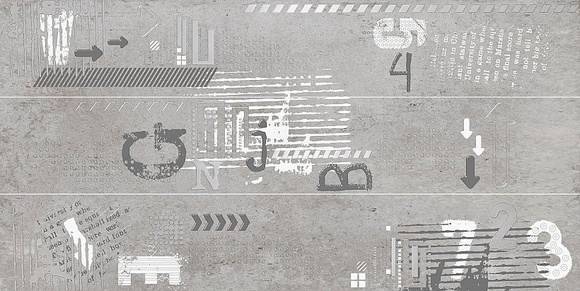 Composicion Traffic Grey 45x90см к-т 3бр. плочки