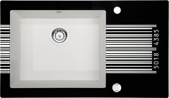 Модерна кухненска мивка Capella Graphics 3 Alabaster