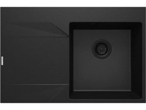 Стилна кухненска мивка Evora Metallic Graphite 76см