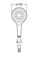 Хромиран ръчен душ Roca Plenum Round (1)